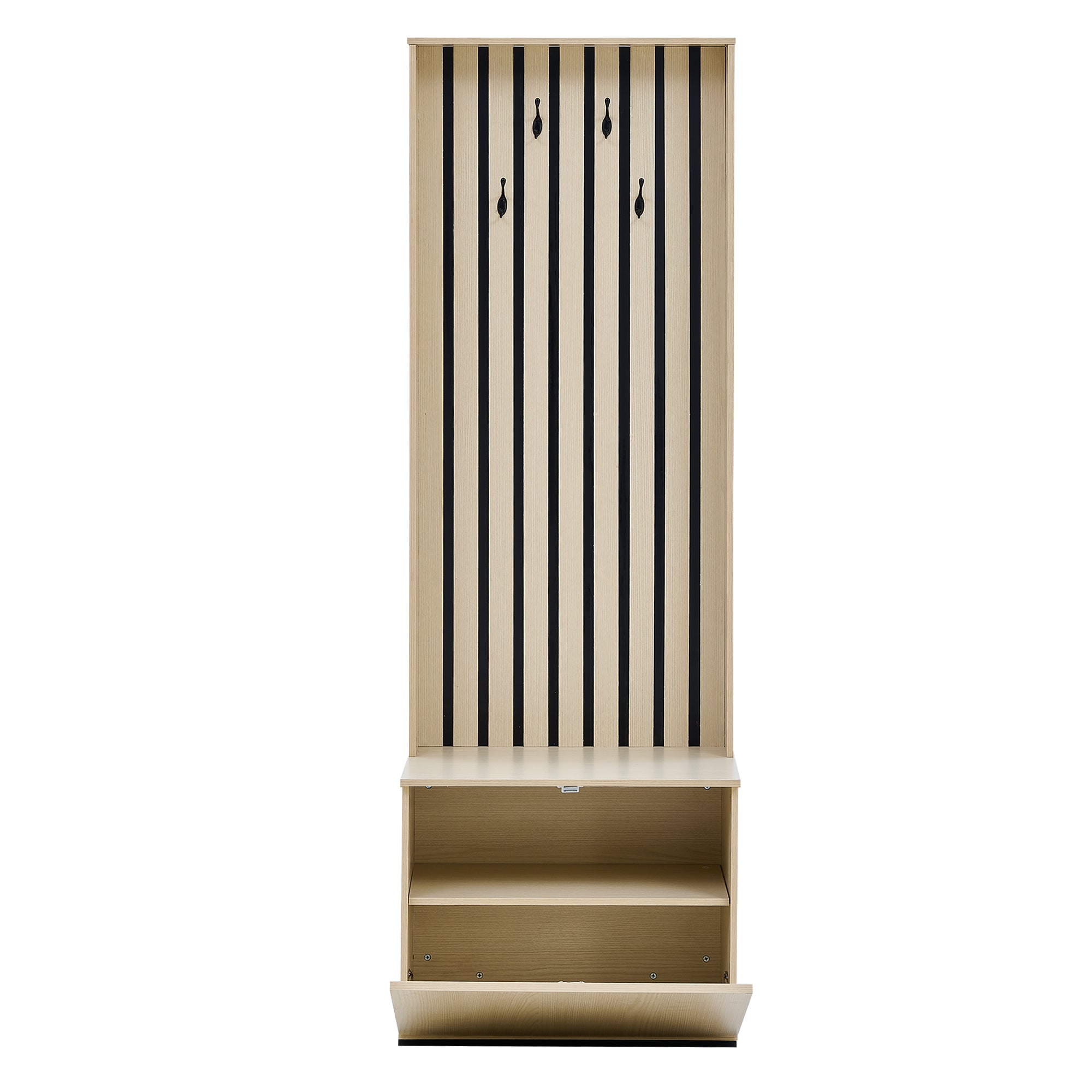 PINGGO Extendable Wardrobe Set with Mirror & Bench | Modern Hallway Furniture