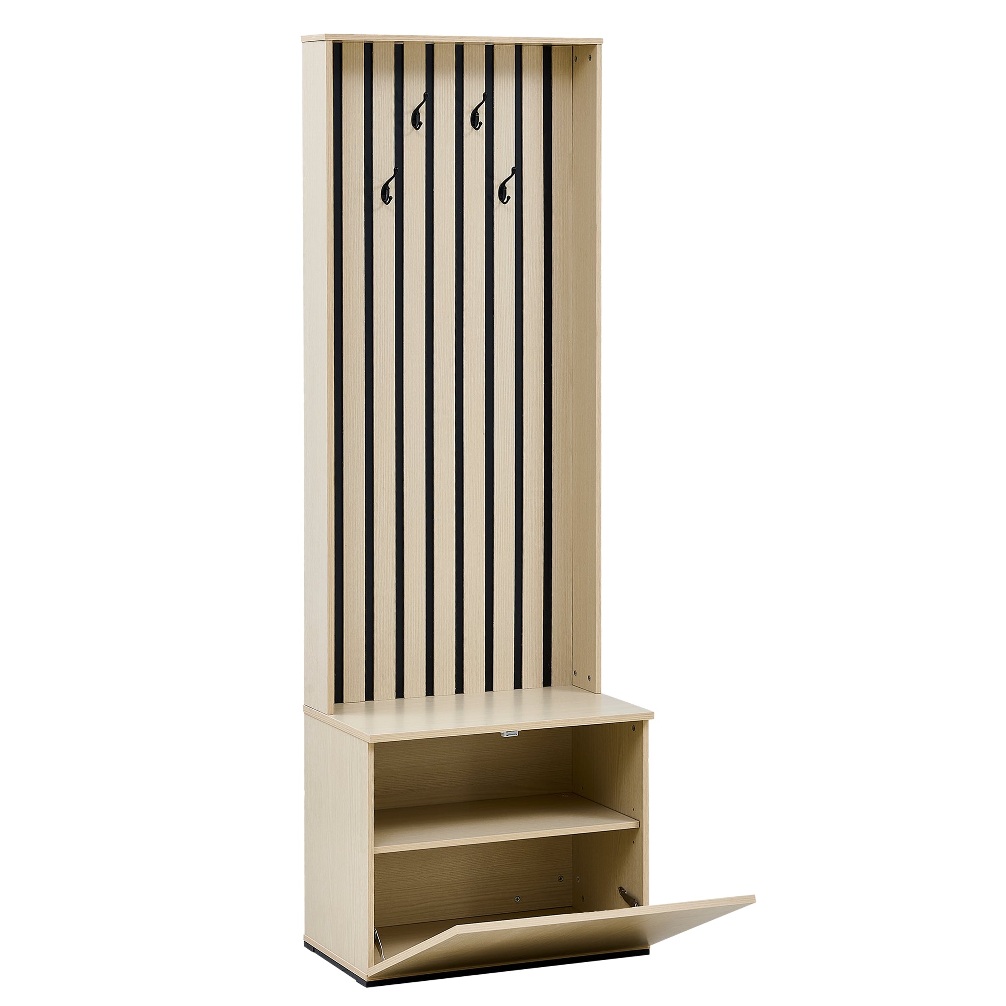 PINGGO Extendable Wardrobe Set with Mirror & Bench | Modern Hallway Furniture