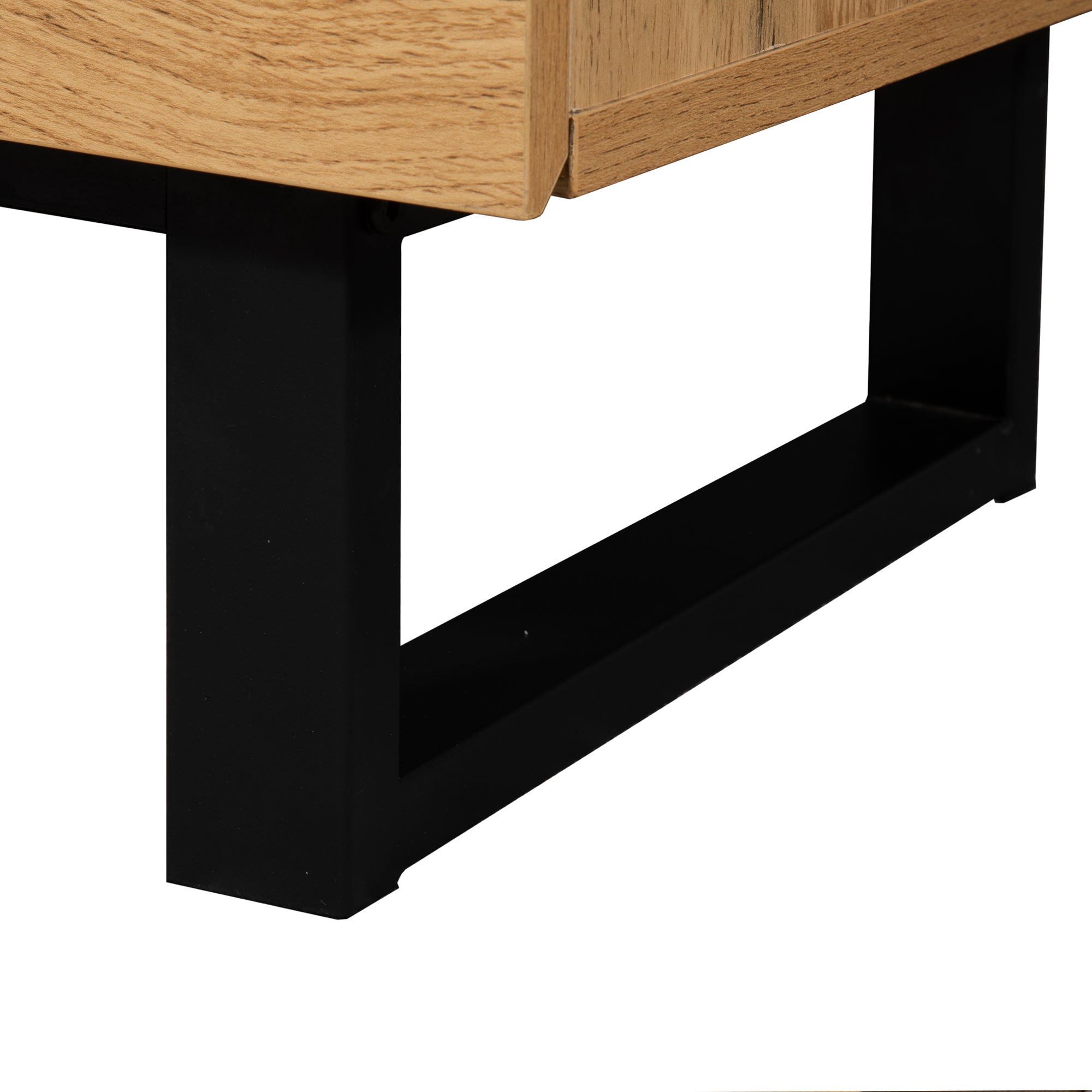 PINGGO 180cm Modern Colorblock TV Cabinet | Wood Grating Storage Console for Living Room