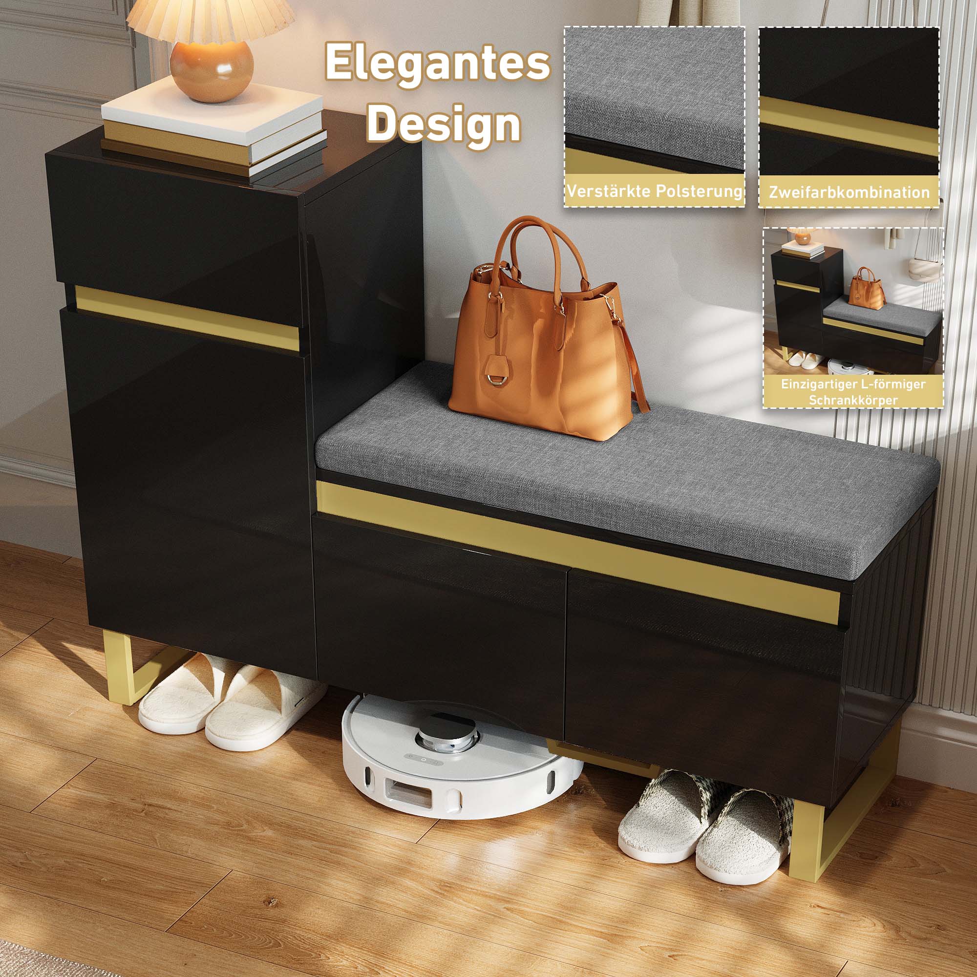 PINGGO Large Capacity Shoe Cabinet Modern Minimalist Multi-Layer Entrance Locker