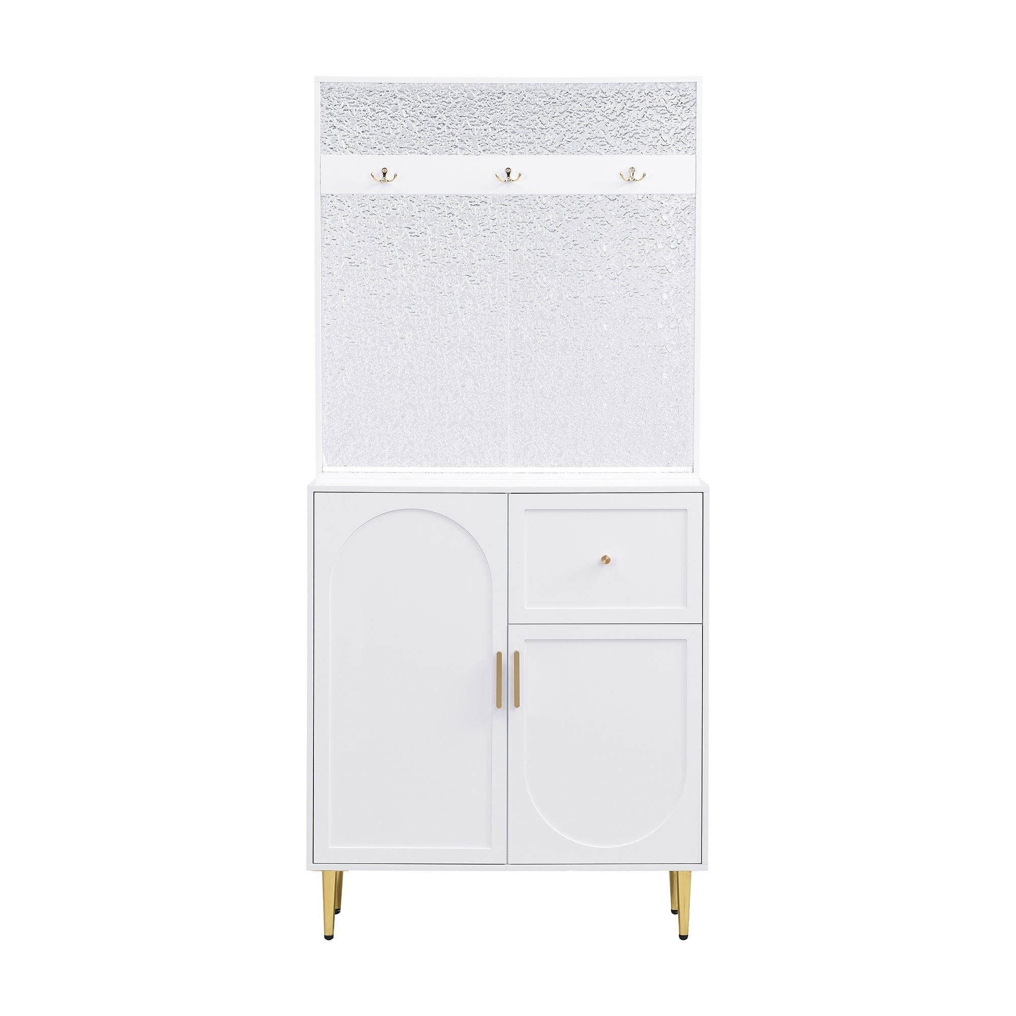PINGGO Compact Floor Standing Wardrobe Cloakroom Set Corridor Entrance Storage Cabinet Plate Shoe Cabinet Organization System