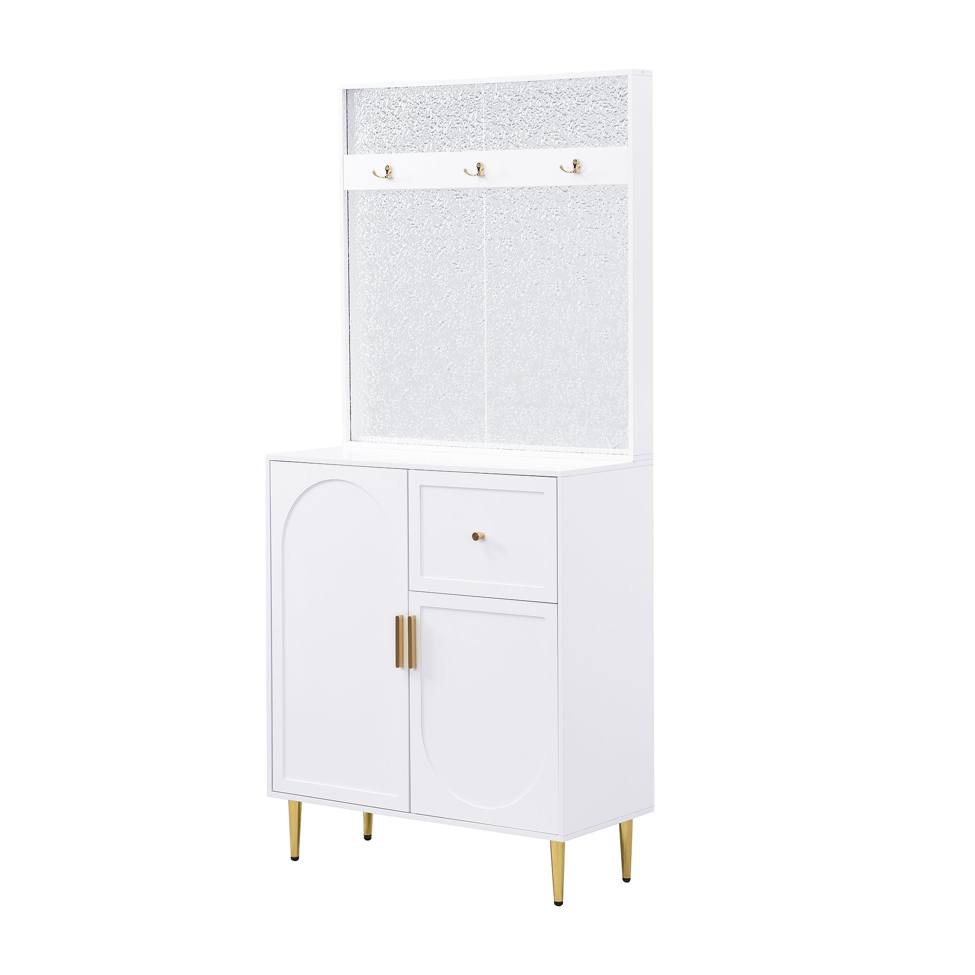 PINGGO Compact Floor Standing Wardrobe Cloakroom Set Corridor Entrance Storage Cabinet Plate Shoe Cabinet Organization System
