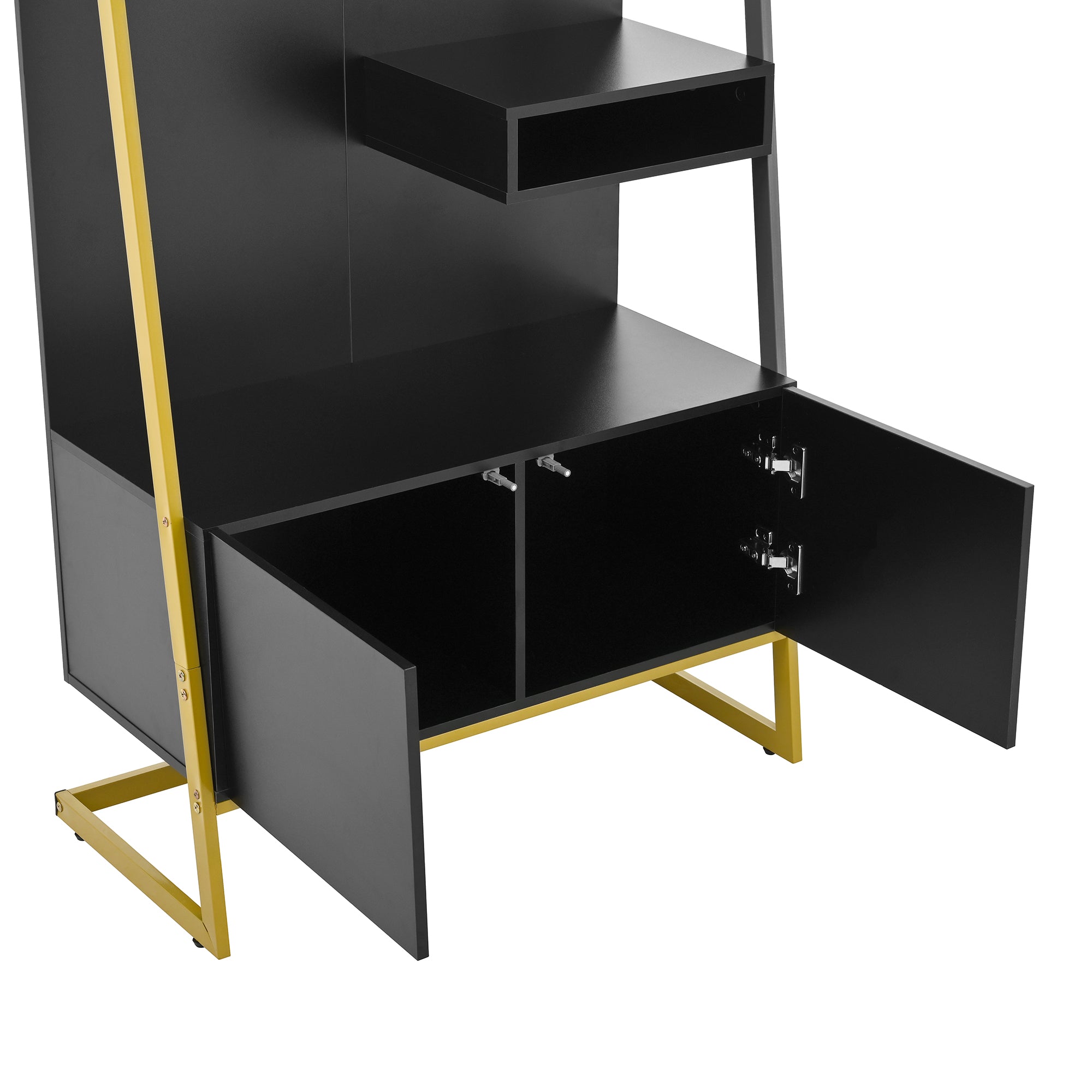PINGGO Modern Minimalist Compact Wardrobe Open Multifunctional Storage Cabinet
