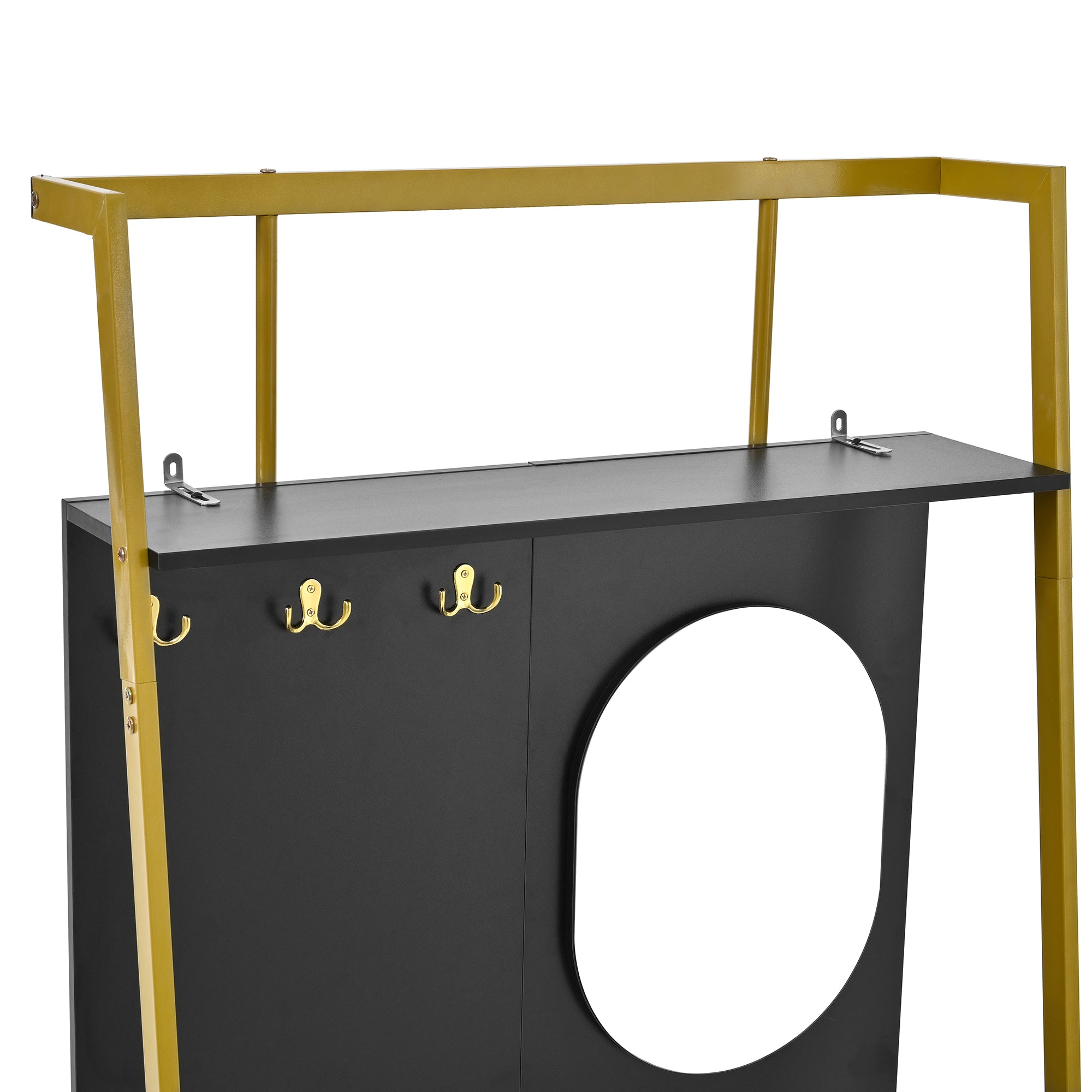 PINGGO Modern Minimalist Compact Wardrobe Open Multifunctional Storage Cabinet